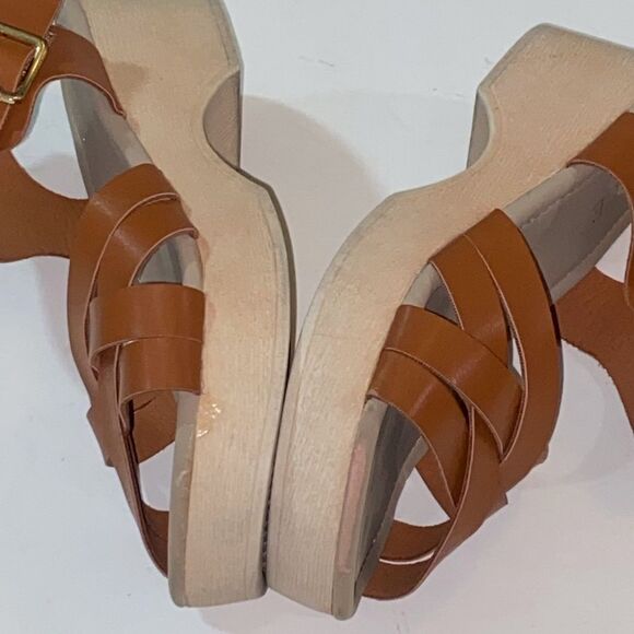 Place Tan Brown Strappy Sandals Girl Size 1 - Picture 8 of 13